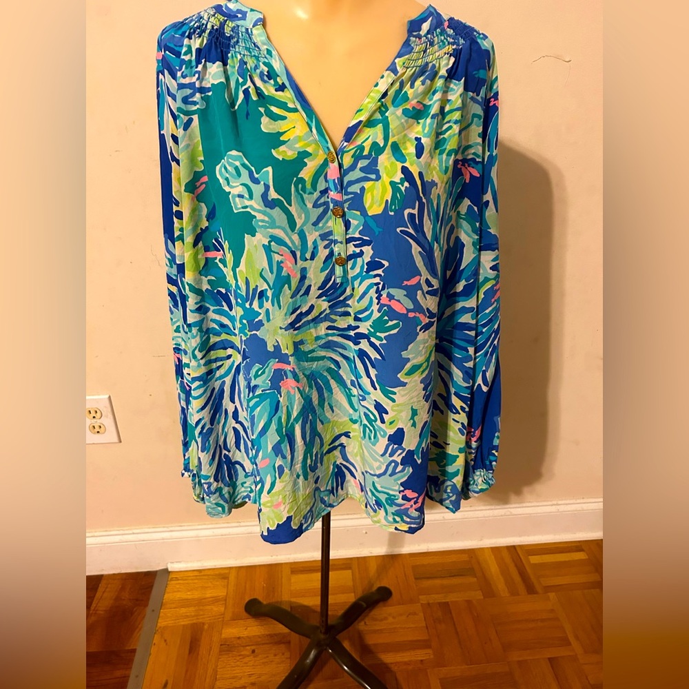Lilly Pulitzer Elsa Blouse SZ XL
